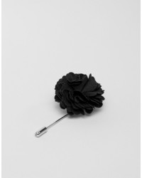 Spilla a fiori nera