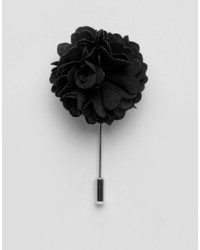 Spilla a fiori nera