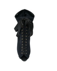 Stivaletti con lacci di tela neri di Dolce & Gabbana