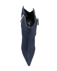 Stivaletti di jeans blu scuro di Giuseppe Zanotti Design
