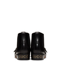 Stivaletti in pelle neri di Gucci