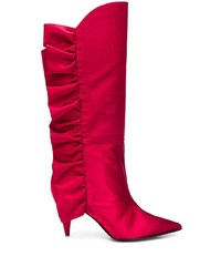 Stivali al ginocchio di tela rossi di Marc Ellis