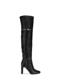 Stivali al ginocchio in pelle neri di Giuseppe Zanotti Design