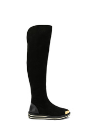 Stivali al ginocchio in pelle scamosciata neri di Giuseppe Zanotti Design