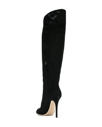 Stivali al ginocchio in pelle scamosciata neri di Giuseppe Zanotti Design