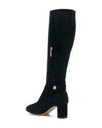 Stivali al ginocchio in pelle scamosciata neri di Dolce & Gabbana
