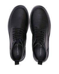 Stivali casual di tela stampati neri di Calvin Klein