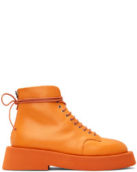 Stivali casual in pelle arancioni di Marsèll
