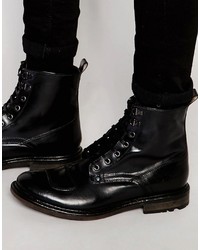 Stivali casual in pelle neri di Base London