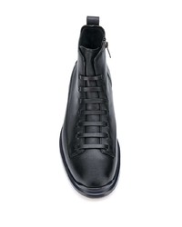 Stivali casual in pelle neri di Giorgio Armani