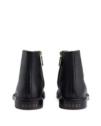 Stivali casual in pelle neri di Gucci