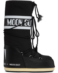 Stivali casual in pelle neri di Moon Boot