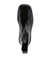 Stivali casual in pelle neri di Moschino