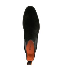 Stivali casual in pelle scamosciata neri di Santoni