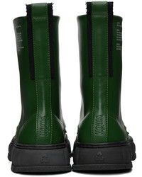 Stivali casual in pelle verde scuro di Viron