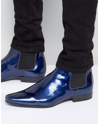 Stivali chelsea blu scuro di Asos