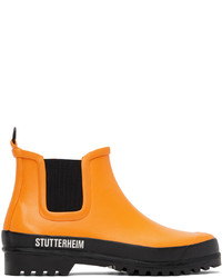 Stivali chelsea di gomma arancioni di Stutterheim