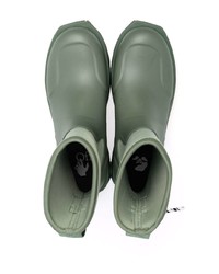 Stivali chelsea di gomma verde oliva di Off-White