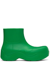 Stivali chelsea di gomma verdi di Bottega Veneta