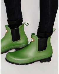 Stivali chelsea di gomma verdi di Hunter