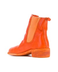 Stivali chelsea in pelle arancioni di Guidi