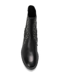 Stivali chelsea in pelle decorati neri di Marc Ellis