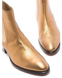 Stivali chelsea in pelle dorati di Tom Ford