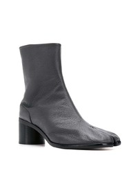 Stivali chelsea in pelle grigio scuro di Maison Margiela