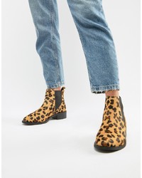 Stivali chelsea in pelle leopardati gialli di Accessorize