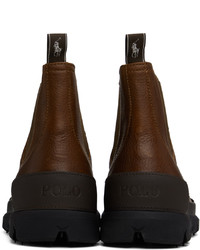 Stivali chelsea in pelle marrone scuro di Polo Ralph Lauren