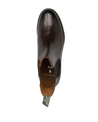 Stivali chelsea in pelle marrone scuro di Polo Ralph Lauren