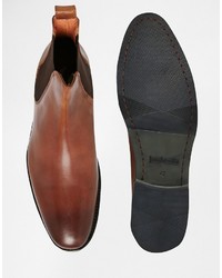 Stivali chelsea in pelle marrone scuro di Lambretta