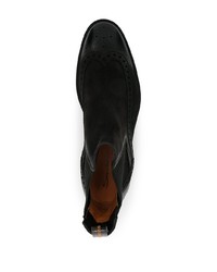 Stivali chelsea in pelle neri di Santoni