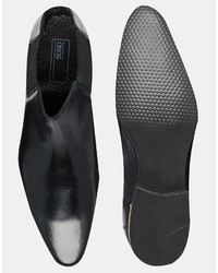 Stivali chelsea in pelle neri di Asos
