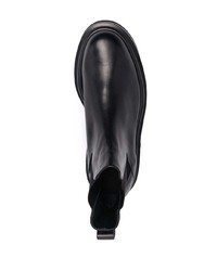Stivali chelsea in pelle neri di Giorgio Armani