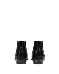 Stivali chelsea in pelle neri di Gucci