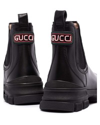 Stivali chelsea in pelle neri di Gucci