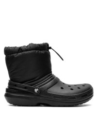 Stivali chelsea in pelle neri di Salehe Bembury x Crocs