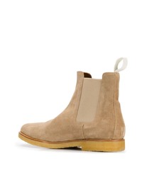 Stivali chelsea in pelle scamosciata beige di Common Projects