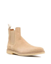 Stivali chelsea in pelle scamosciata beige di Common Projects