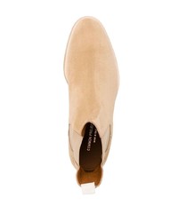 Stivali chelsea in pelle scamosciata beige di Common Projects