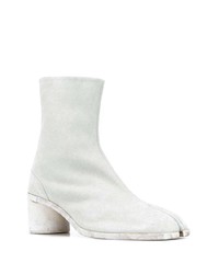 Stivali chelsea in pelle scamosciata bianchi di Maison Margiela