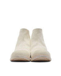 Stivali chelsea in pelle scamosciata bianchi di Marsèll