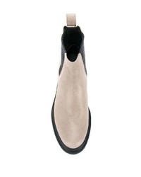 Stivali chelsea in pelle scamosciata grigi di Brunello Cucinelli