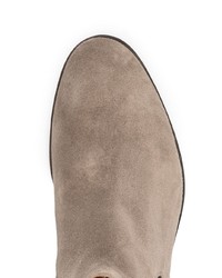 Stivali chelsea in pelle scamosciata grigi di Santoni