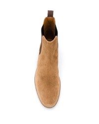 Stivali chelsea in pelle scamosciata marrone chiaro di Brunello Cucinelli