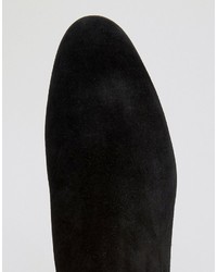 Stivali chelsea in pelle scamosciata neri di Hugo Boss
