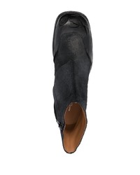 Stivali chelsea in pelle scamosciata neri di Maison Margiela