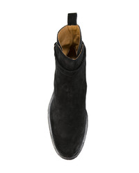 Stivali chelsea in pelle scamosciata neri di AMI Alexandre Mattiussi
