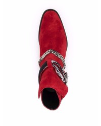 Stivali chelsea in pelle scamosciata rossi di Amiri